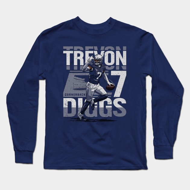 Trevon Diggs Dallas Player Name Long Sleeve T-Shirt by Chunta_Design